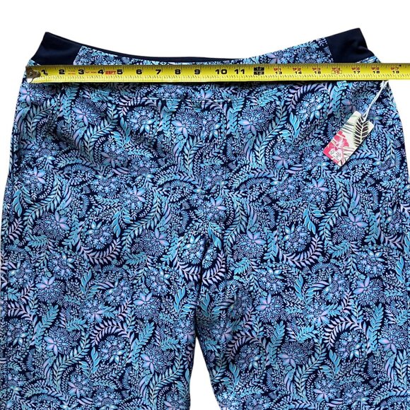 NWT Tommy Bahama Active Stretch Pull On Ankle Pants Womens Large Paisley Floral - Picture 3 of 13